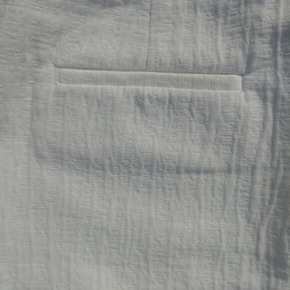 Cynthia Rowley white cotton blend textured skirt back slit sz 6 - Picture 8 of 9